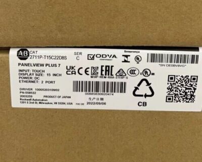AB 2711P-T15C22D8S Panel View Plus 7 Graphic Terminal HMI 2711PT15C22D8S