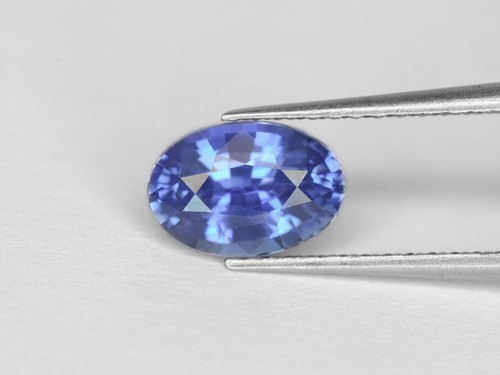 Zafiro azul BURMA certificado IGI 1,28 quilates natural sin tratar ovalado - Imagen 3 de 9