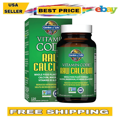 Garden of Life Raw Calcium Supplement for Women and Men 120 Capsules
