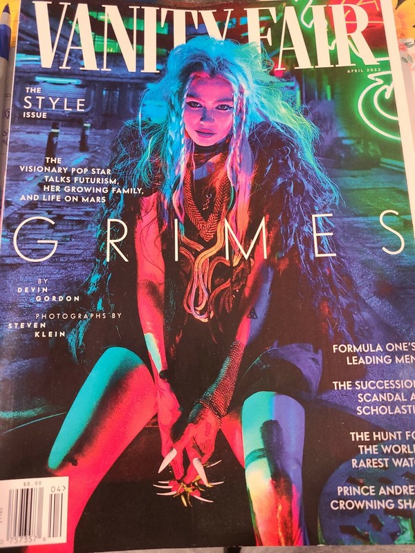 Vanity Fair magazine, April 2022, Grimes, The Style issue