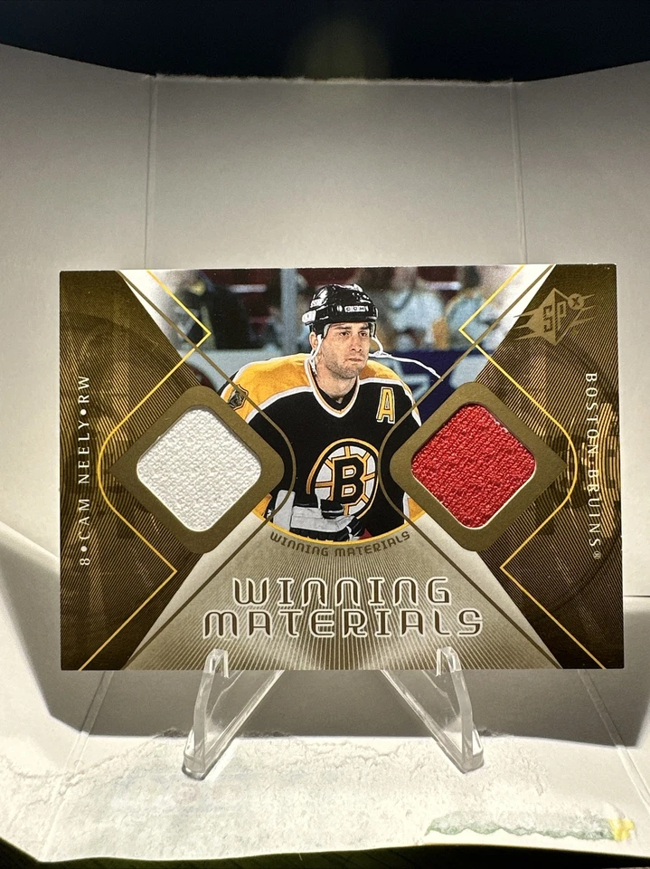 2007-08 SPX WINNING MATERIALS DUAL JERSEY CAM NEELY BRUINS LEGEND RARE 2 CLR! - Image 2 of 4