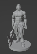 Half Orc Barbarian Male 28mm Scale DND D D Tabletop Miniature