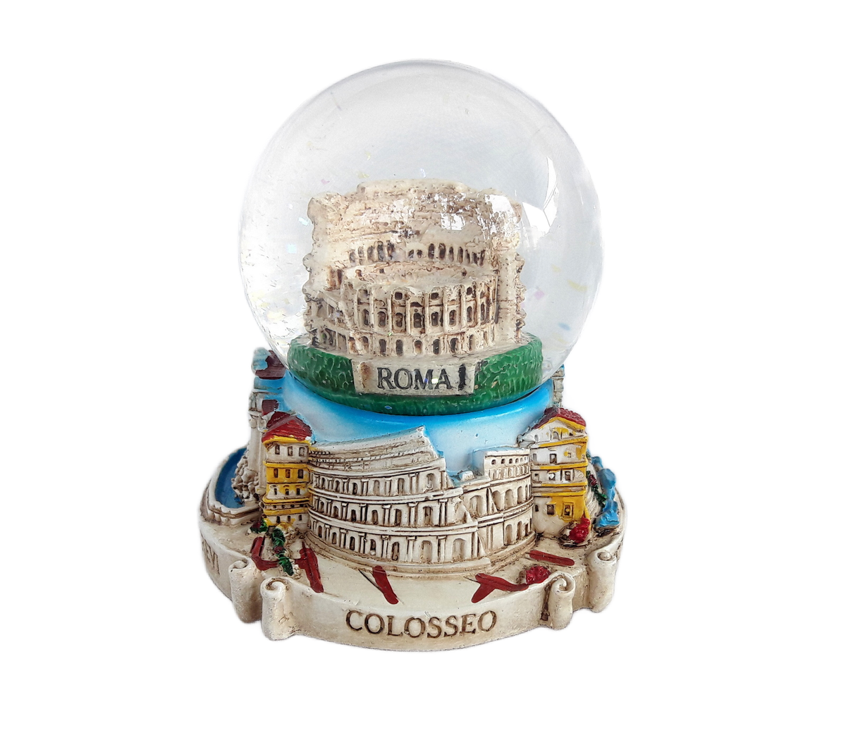 new italiano Souvenir Snowdome Italy Snowglobe Rome Colosseum