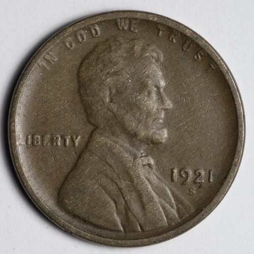 1921-S Lincoln Wheat Cent — photo from the most recent tracked eBay sale