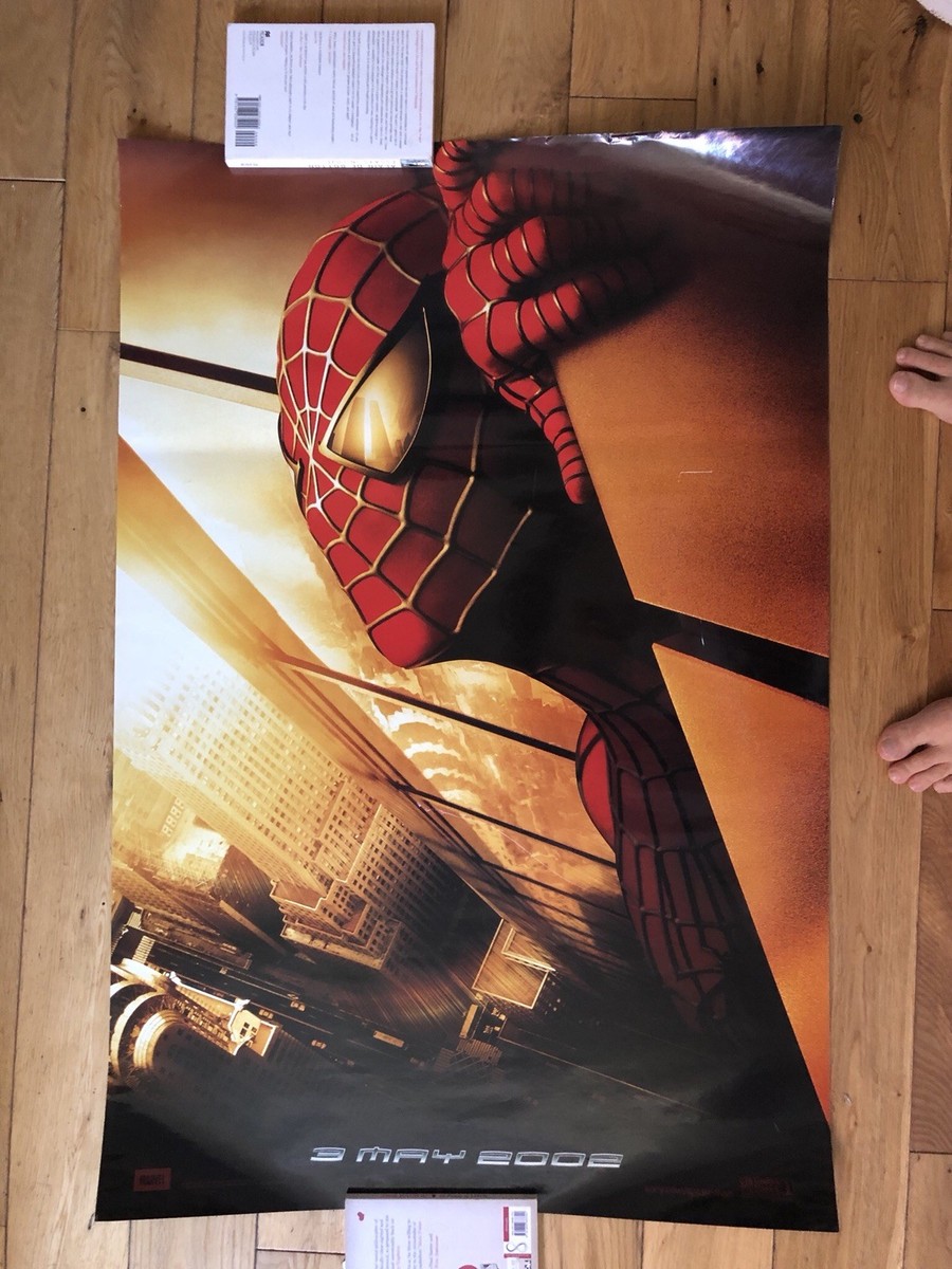 Rare double sided banned SpiderMan Twin Towers movie teaser poster