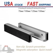 New 3"-8" Pair Universal Vise Jaws with Strong Magnetic Soft Vice Pads Cover 