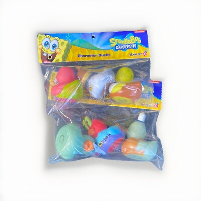 Nickelodeon SpongeBob SquarePants Character Rubber Ducks 6 ct Patrick Sandy Lot