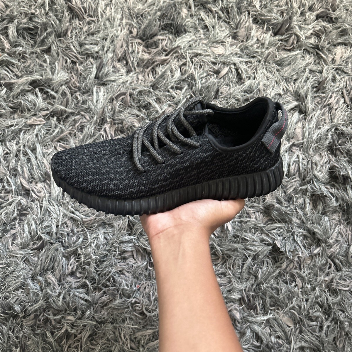 Size 7.5 - adidas Yeezy Boost 350 Low Pirate Black 