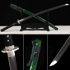40'' Japanese Samurai Sword Katana T10Steel Clay Tempered Real Hamon Razor Sharp