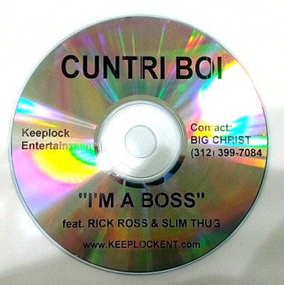 (CD) Countri Boi Feat. Rick Ross & Slim Thug   I'm A Boss, Promo, 3 Tracks, EX.