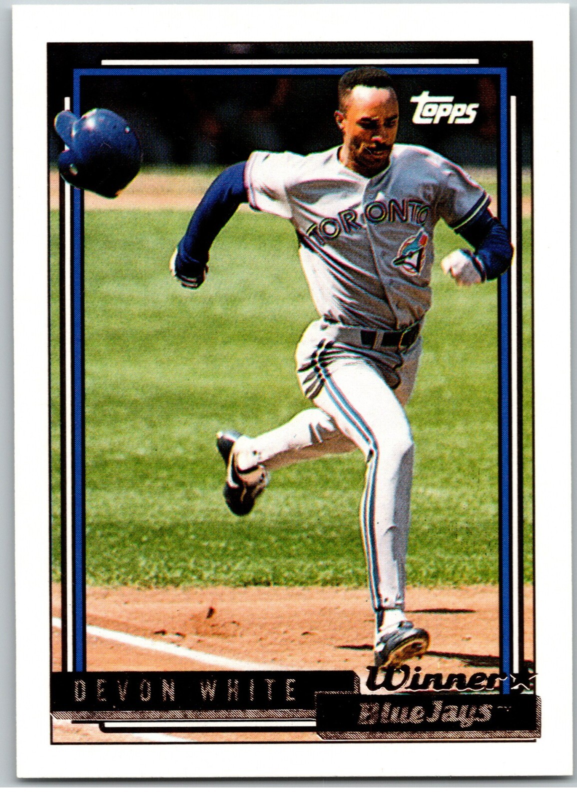 #260 Devon White 1992 Topps Gold Winner Toronto Blue Jays
