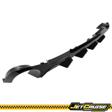 Fits 13-14 Ford Mustang V6 GT 2-Door Rear Lip Diffuser Gloss Black PP + V2 Fin