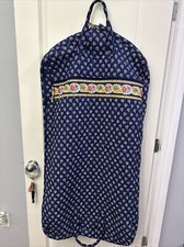 Vera Bradley Garment Bag Maison Blue Large Double Zip Travel Vintage Retired EUC
