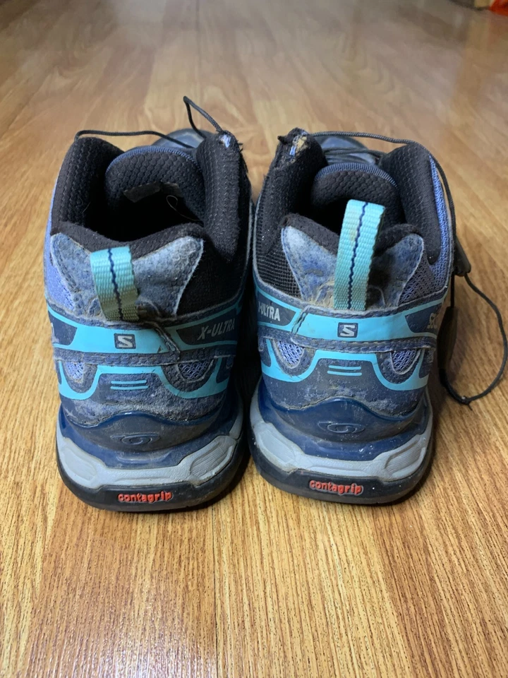 SALOMON Shoes Women Size 7.5 Blue Ortholite Boots Hiking Sneaker Outdoors - Image 4 of 4