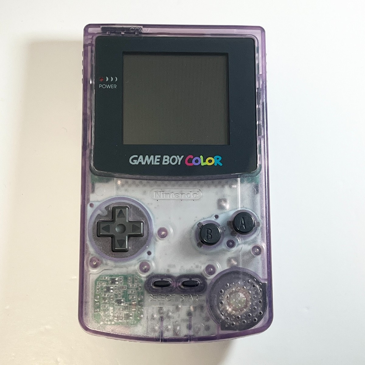 Nintendo GameBoy Color Console Clear Purple GBC CGB-001 Authentic