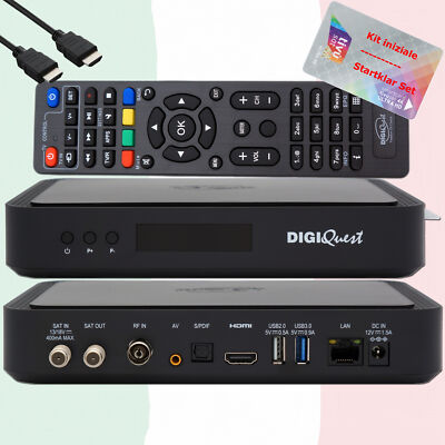  TiVuSat Karte 4K UHD + DIGIQuest Q80 4K H.265 S2+T2 Combo Receiver - TiVuSat  