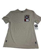 NBA Men's T-Shirt w NBA logo LG SAND COLOR Cotton Polyester