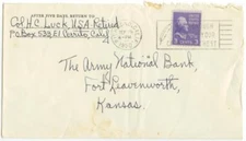 1950 Richland California Prexie cover - Colonel H C Luck - US Army Retired