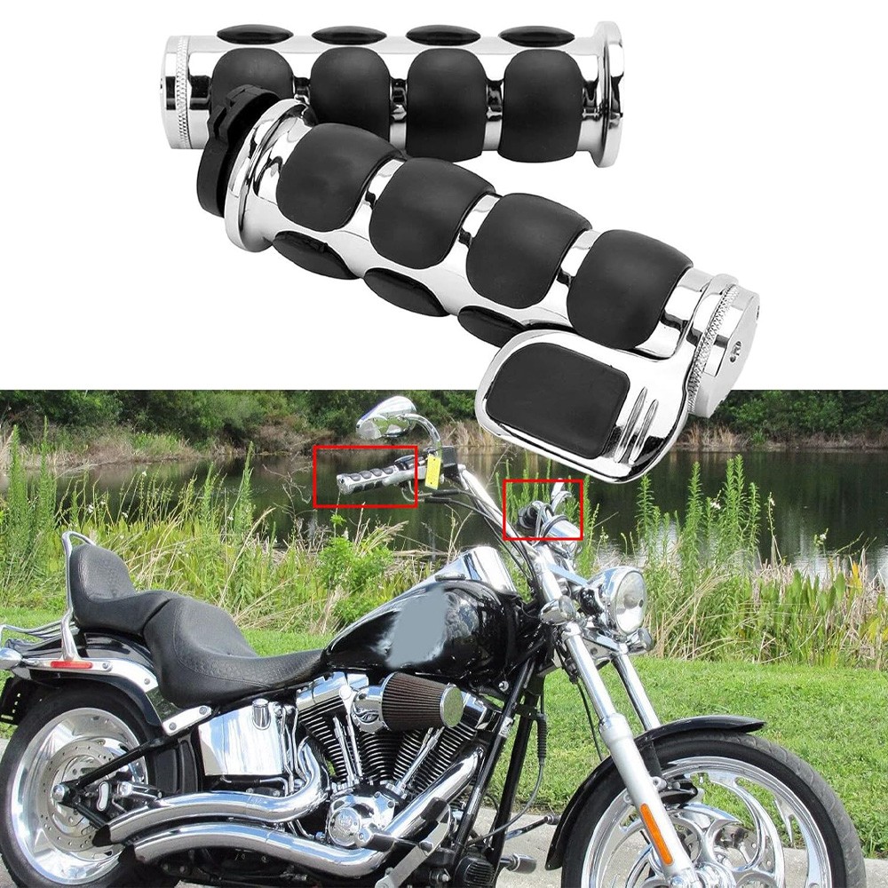 For Harley Road King Softail Electra Glide 1" Motorcycle Handle Bar Hand Grips