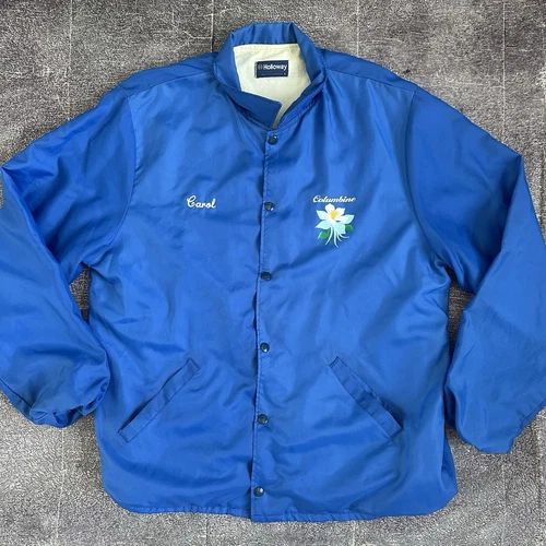 COACH Giacca a vento allenatore uomo vintage anni 90 Halloway Columbine scuola superiore taglia L