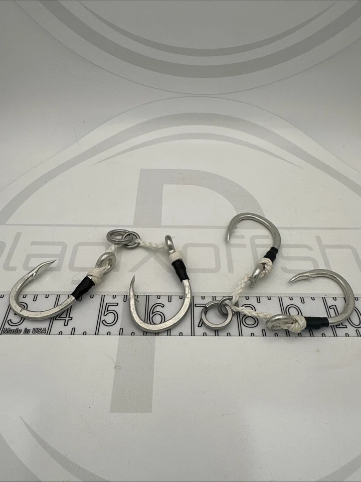 11/0 PelagiXoffshore Heavy Duty Plantilla Cebo Asistencia Ganchos Bluefin Tuna Marlin Paquete de 2 Foto 3 de 4