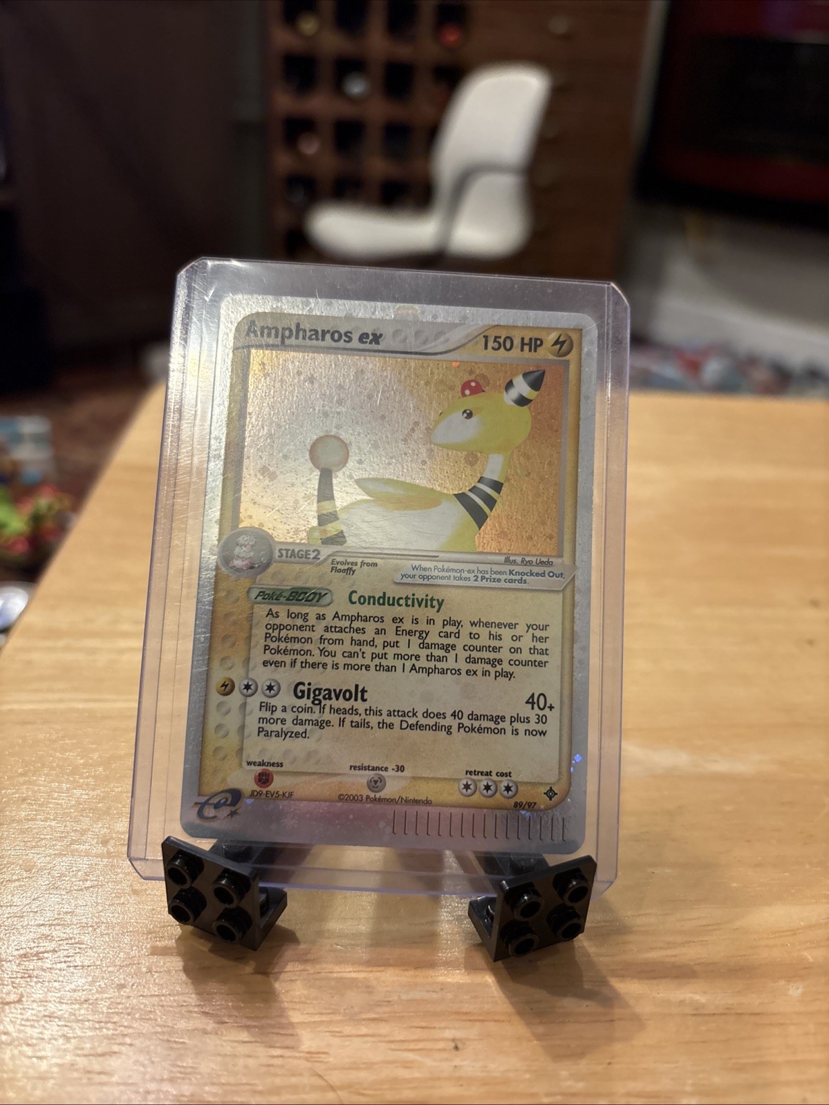 Pokemon TCG Ampharos EX Dragon Ultra Rare Holo Card 89/97 LP Condition