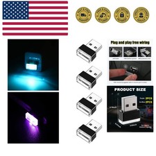 4 PCS USB LED Car Interior Atmosphere Lamp, Portable Mini LED Night Light, Pl...