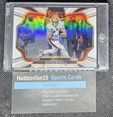 George Kittle 2025 Panini Select #416 Field Level White Prizm 32/35 SF 49ers