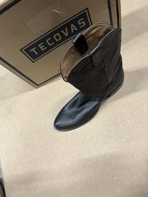 tecovas Handmade Black Boots the knox 14EE briar calfskin Cowboy Sh**kickers