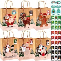GeschenktüTen Weihnachten WeihnachtstüTen, 24 PapiertüTen Weihnachten Mit Griff