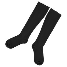 Black XXXL 1 Pair 15‑20mmHg Closed Toe Zipper Compression Socks Women Knee H OT