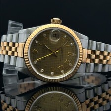 Rolex Datejust 31 Champagne Diamond Dial on J...