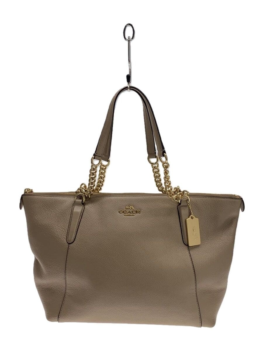COACH Signature Leather Tote Bag with Classic C Logo