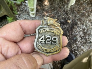 1920 30’s Burlington Vermont Obsolete Fire Department Badge 429 No Reserve