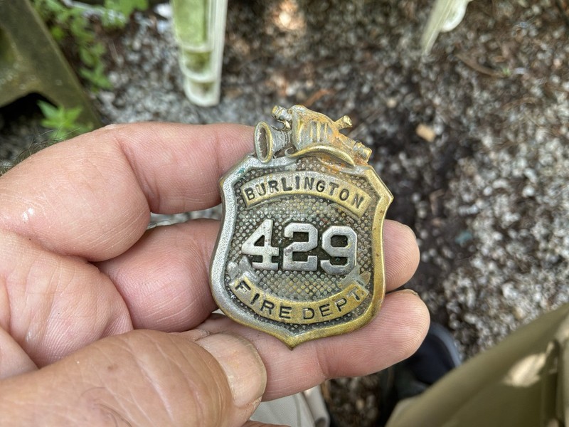 1920-30’s Burlington Vermont Obsolete Fire Department Badge 429 No Reserve