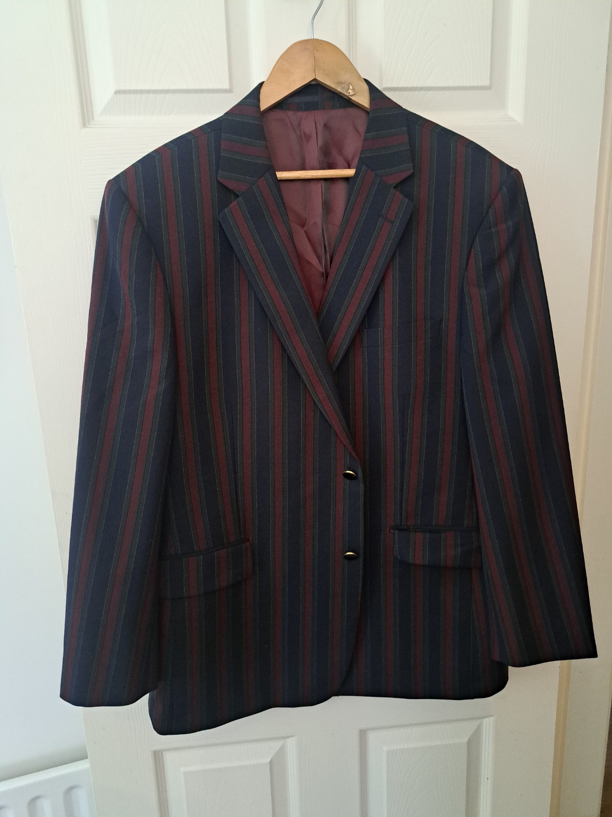 FILA BLAZER BROOK TAVERNER CANOTTAGGIO 46 GIACCA CORTA A RIGHE BORDEAUX VERDE NAVY