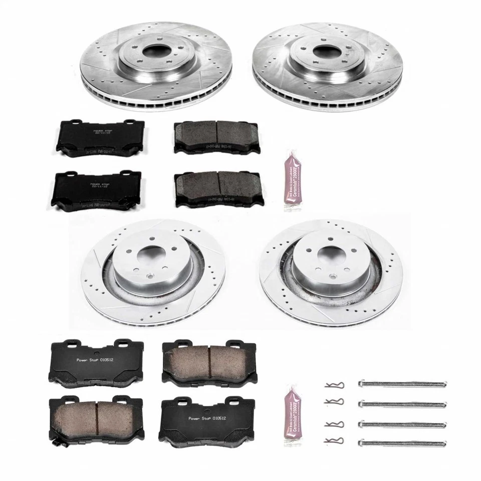 Kit de frenos Power Stop para Infiniti Q60 2014 2015 delantero y trasero Z23 Evolution Sport Foto 2 de 4