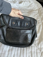 MARC BY MARC JACOBS Preppy Black Leather Natasha Large Crossbody Bag