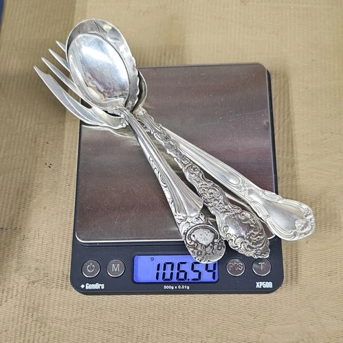 4 Sterling Silver Flatware Spoons Fork Reed & Barton Gorham Mixed 106 Grams