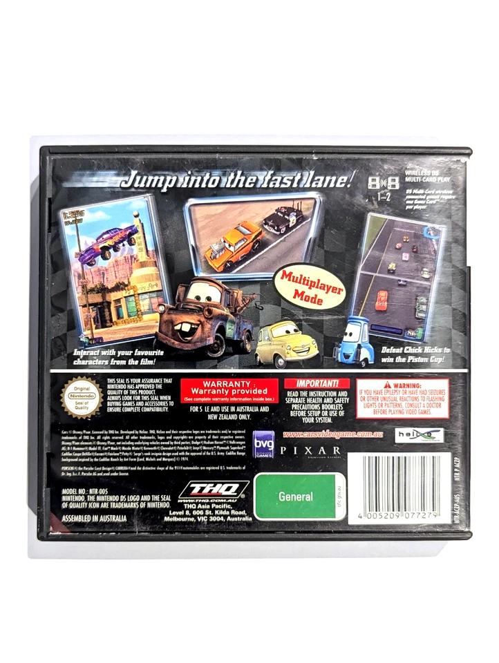 Cars by Disney Pixar Nintendo DS CIB Complete with Manual NDS PAL AUS - Image 2 of 4