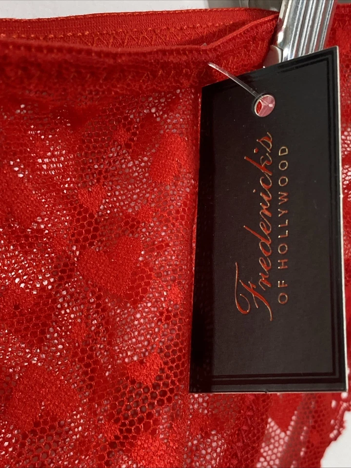 Frederick’s of Hollywood LADIES’ MAREE RED HEARTS BIKINI PANTY Size XL NEW NWT - Image 4 of 4