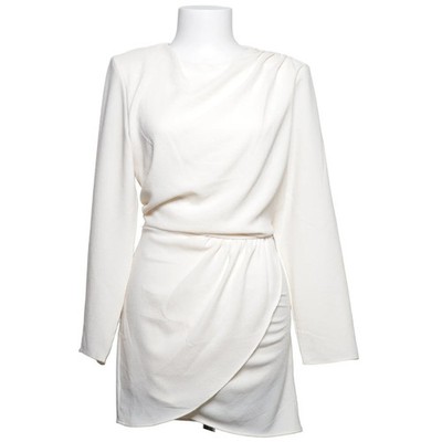 H&M, Kleid, Größe: 36, Beige, Elasthan/Polyester, Einfarbig, Damen #AOd
