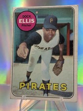 1969 Topps #286 Dock Ellis ROOKIE card Pittsburgh Pirates EX. rookie card picture