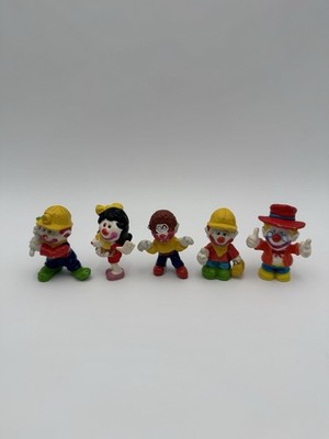 Mego Corp Clown Around 1981 Figurines 2.5  Circus Vintage Collectible Lot of 5