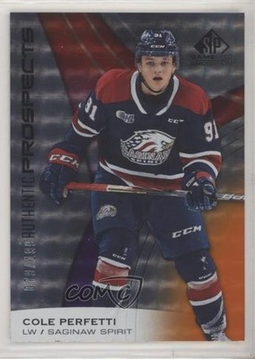 2019-20 Upper Deck SP Game Used CHL Edition Orange 79/199 Cole Perfetti #4 09za