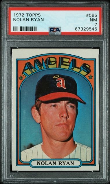1972 Topps #595 Nolan Ryan California Angels HOF PSA 7 *JAYSACE*