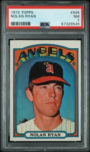 1972 Topps #595 Nolan Ryan California Angels HOF PSA 7 *JAYSACE*