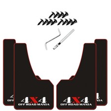 pc Universal Plus Size ABS Mud Flaps 20x12in Pickup Truck Van Off-Road 4x4