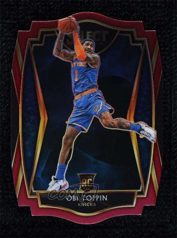 2020 Panini Select Premier Level Maroon Prizm Die-Cut /175 Obi Toppin #187 02ez