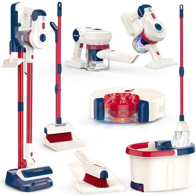 Kids Cleaning Toy Set 12 Piece - Kid Vacuum Toy That Works Toddler Vacuum Cle...